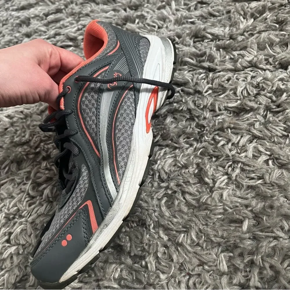 Ryka grey and orange sneakers size 9